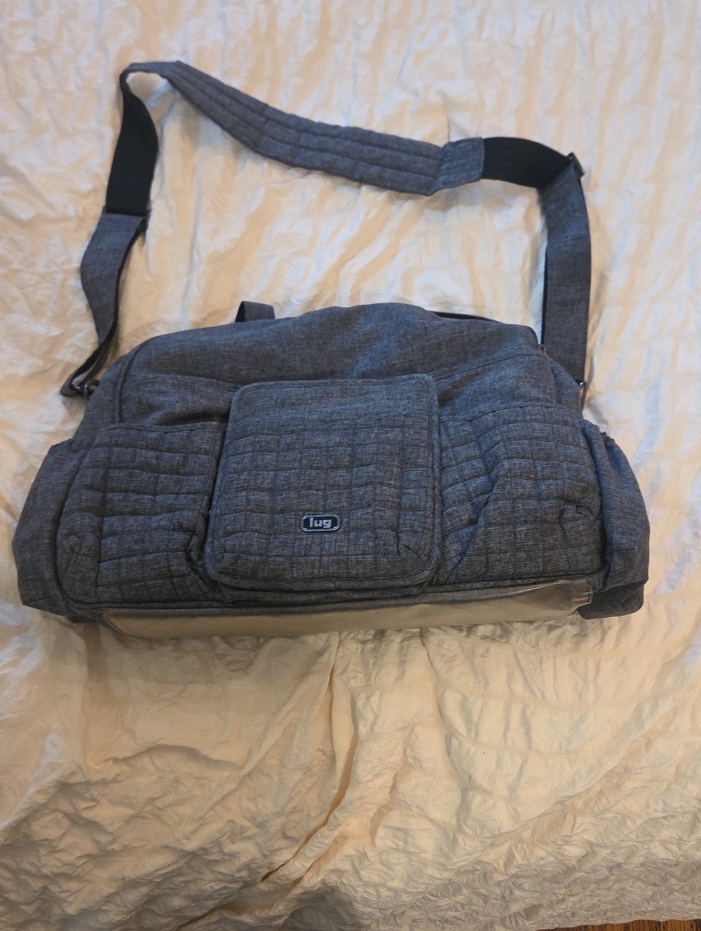 lug Quilted Gray Tuk Tuk Diaper Bag